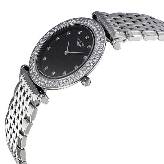Longines La Grande Classique Black Dial Stainless Steel Ladies Watch L43080576 Item No. L4.308.0.57.6