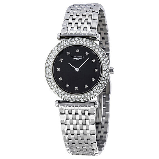 Longines La Grande Classique Black Dial Stainless Steel Ladies Watch L43080576 Item No. L4.308.0.57.6