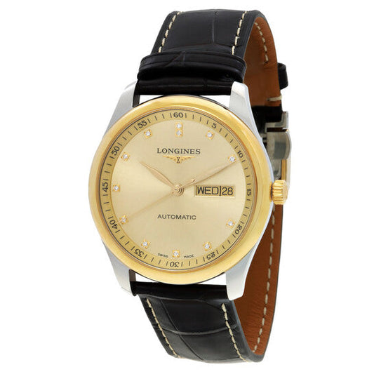 Longines Master Automatic Diamond Gold Dial Men's Watch  Item No. L2.755.5.37.3
