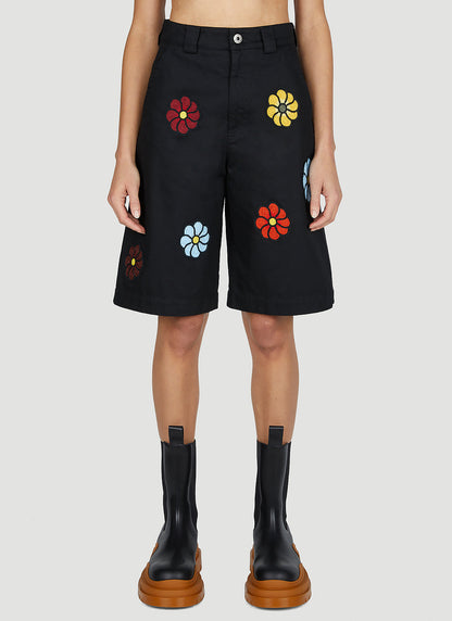 1 Moncler Jw Anderson Women Floral Bermuda Shorts