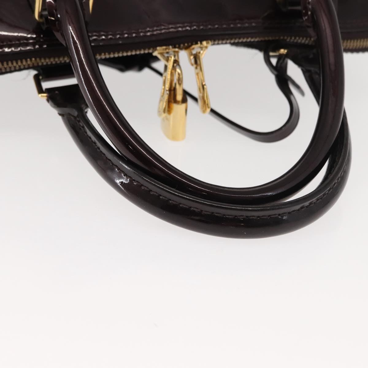 Louis Vuitton Alma Handbag Monogram Vernis Purple Patent_Leather Handbag (Pre-Owned)