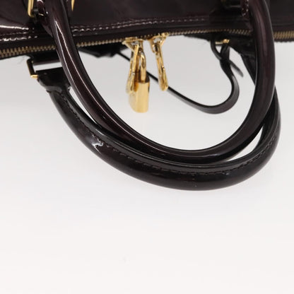 Louis Vuitton Alma Handbag Monogram Vernis Purple Patent_Leather Handbag (Pre-Owned)