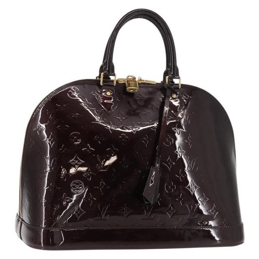 Louis Vuitton Alma Handbag Monogram Vernis Purple Patent_Leather Handbag (Pre-Owned)