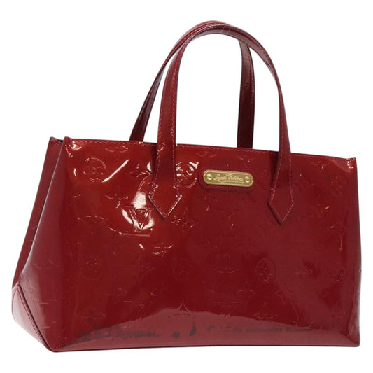 Louis Vuitton Wilshire Handbag Monogram Vernis Red Patent_Leather Handbag (Pre-Owned)