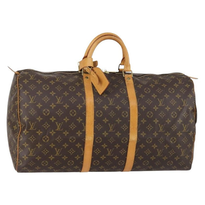 Louis Vuitton Keepall Bag Monogram Canvas Brown Canvas Travel Bag Bag (Pre-Owned)