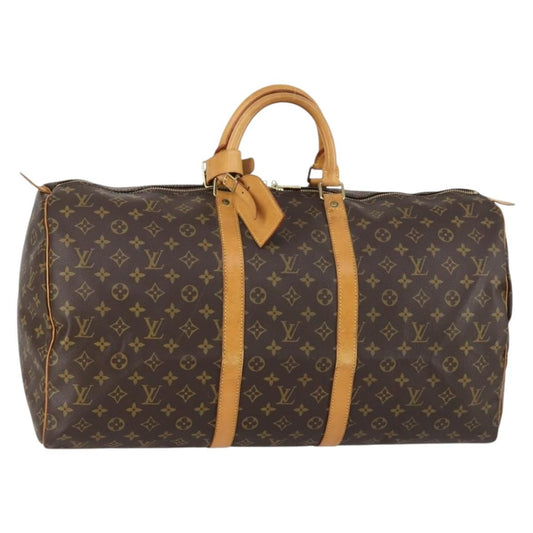 Louis Vuitton Keepall Bag Monogram Canvas Brown Canvas Travel Bag Bag (Pre-Owned)