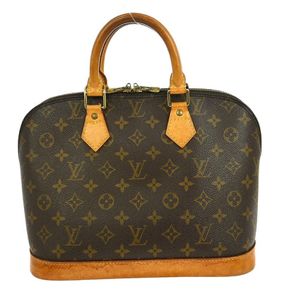 Louis Vuitton Alma Handbag Monogram Canvas Brown Canvas Handbag (Pre-Owned)