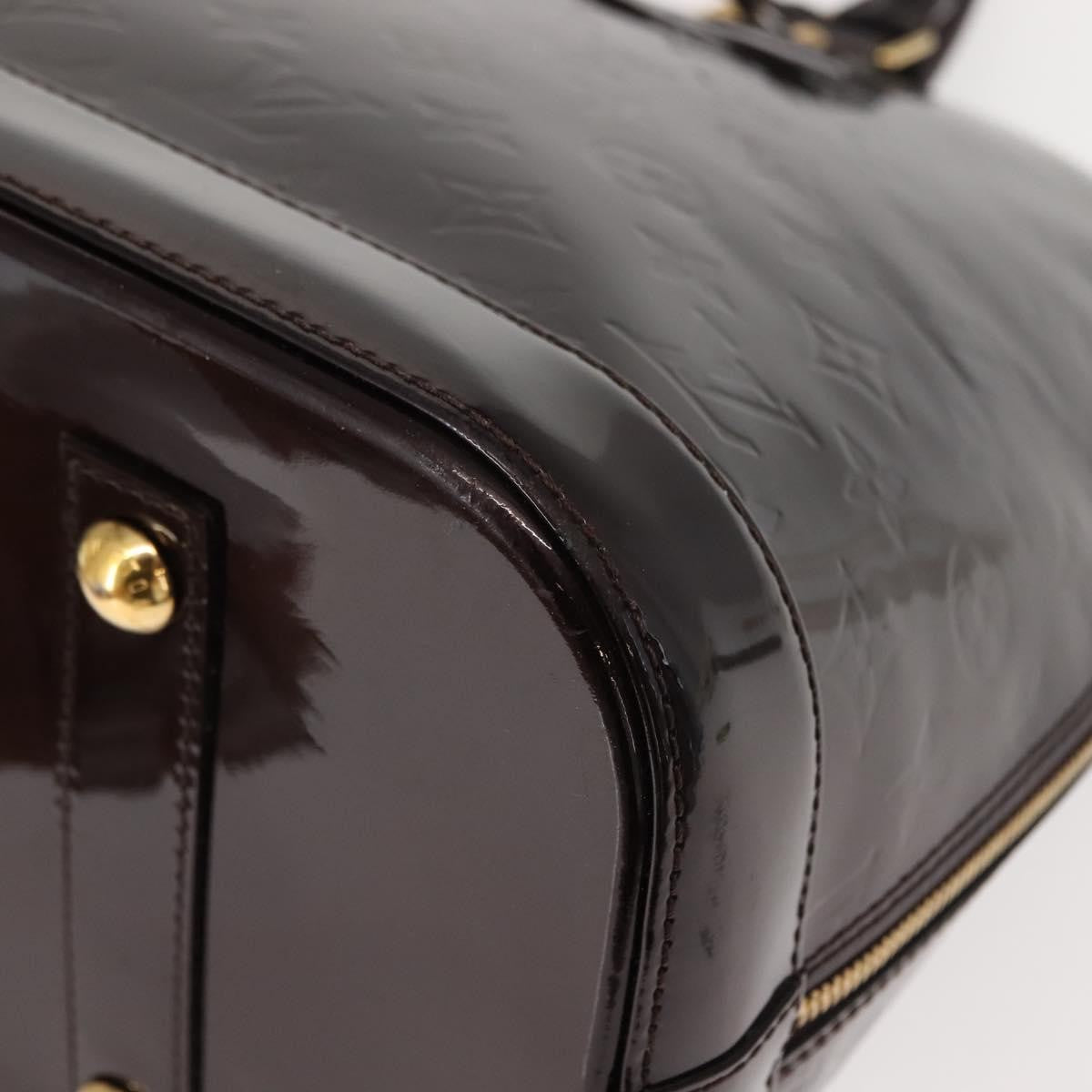 Louis Vuitton Alma Handbag Monogram Vernis Purple Patent_Leather Handbag (Pre-Owned)