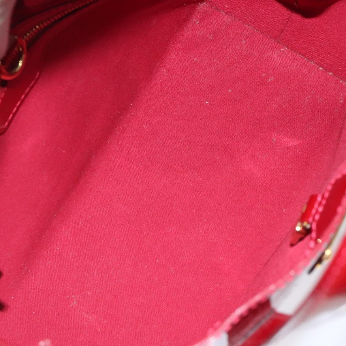 Louis Vuitton Wilshire Handbag Monogram Vernis Red Patent_Leather Handbag (Pre-Owned)