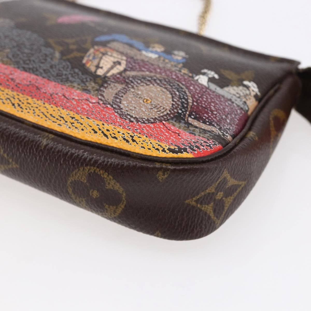 Louis Vuitton Pochette Accessoires Limited Edition Christmas Animation Monogram Canvas Brown Canvas Clutche & Pouche Bag (Pre-Owned)