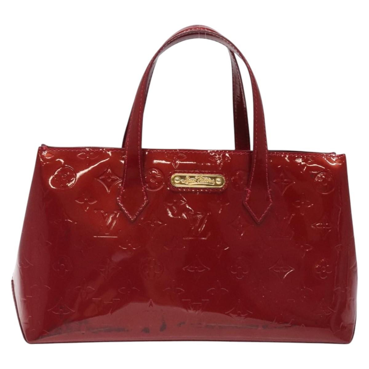Louis Vuitton Wilshire Handbag Monogram Vernis Red Patent_Leather Handbag (Pre-Owned)