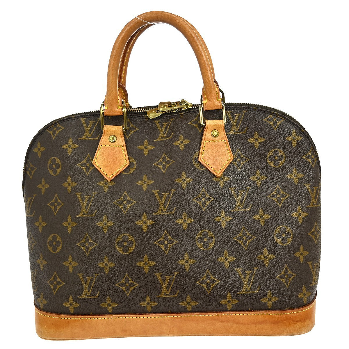 Louis Vuitton Alma Handbag Monogram Canvas Brown Canvas Handbag (Pre-Owned)