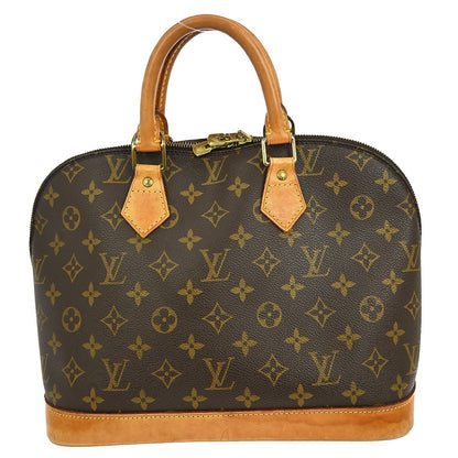 Louis Vuitton Alma Handbag Monogram Canvas Brown Canvas Handbag (Pre-Owned)