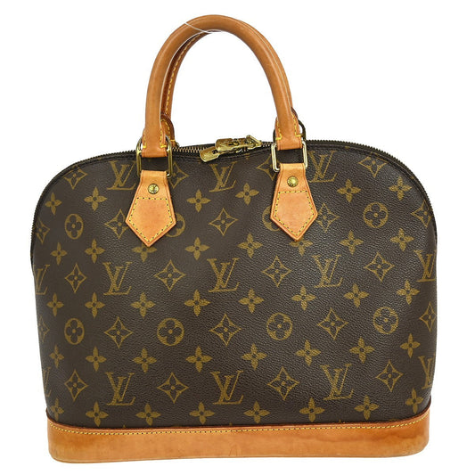 Louis Vuitton Alma Handbag Monogram Canvas Brown Canvas Handbag (Pre-Owned)