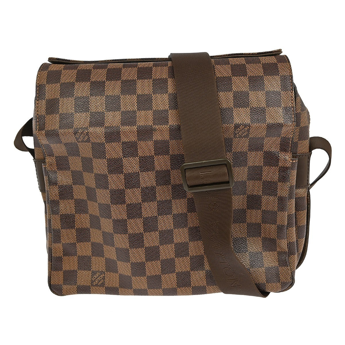 Louis Vuitton Naviglio Handbag Damier Brown Canvas Shoulder Bag Bag (Pre-Owned)
