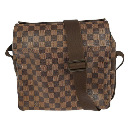 Louis Vuitton Naviglio Handbag Damier Brown Canvas Shoulder Bag Bag (Pre-Owned)