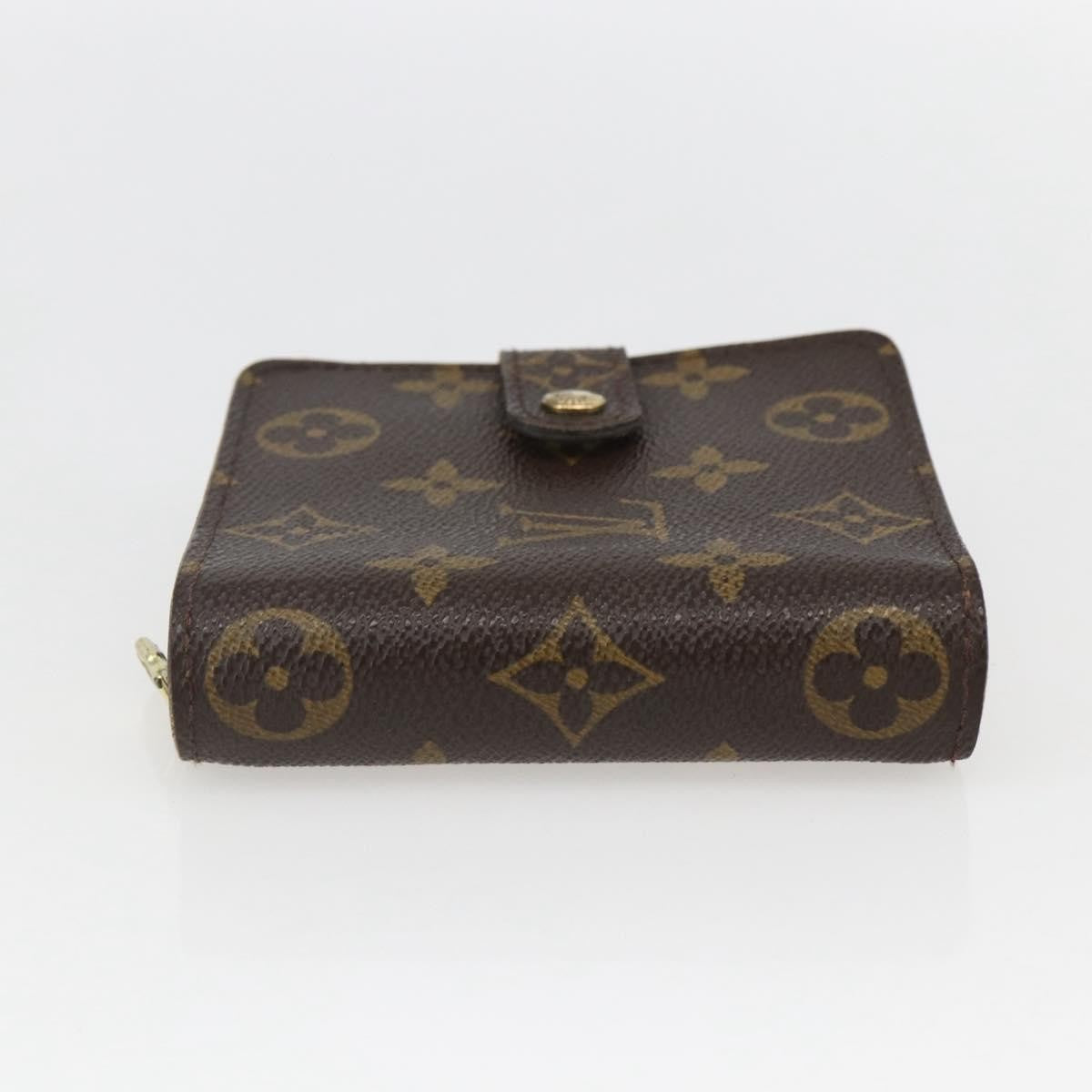 Louis Vuitton Compact Zippe Wallet Monogram Canvas Brown Canvas Wallets Accessory (Pre-Owned)