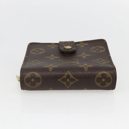 Louis Vuitton Compact Zippe Wallet Monogram Canvas Brown Canvas Wallets Accessory (Pre-Owned)