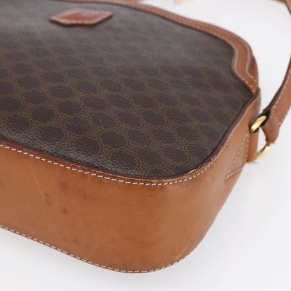 Celine Vintage Macadam Shoulder Bag Canvas And Leather Brown Canvas Shoulder Bag Bag (Pre-Owned)