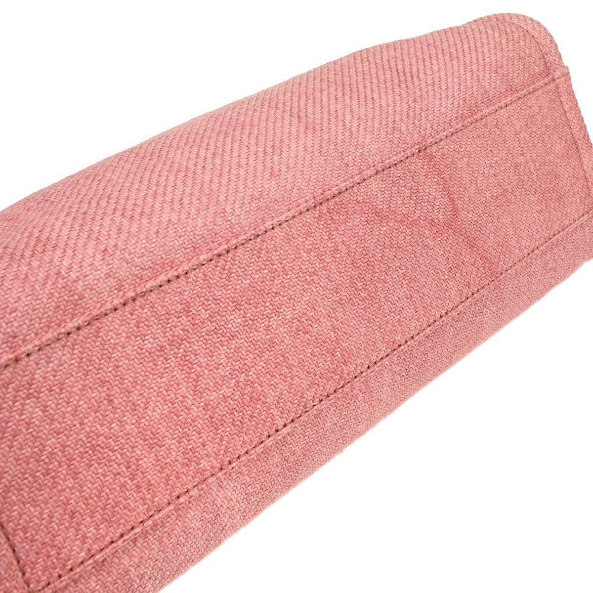 Chanel Deauville Tote Canvas Pink Canvas Tote Bag Bag (Pre-Owned)