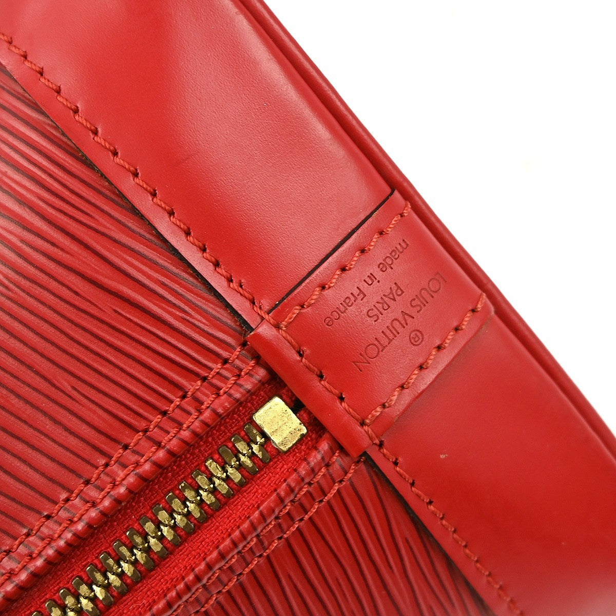 Louis Vuitton Alma Handbag Epi Leather Red Leather Handbag (Pre-Owned)