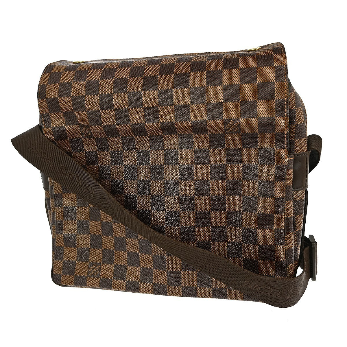 Louis Vuitton Naviglio Handbag Damier Brown Canvas Shoulder Bag Bag (Pre-Owned)