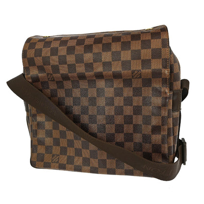 Louis Vuitton Naviglio Handbag Damier Brown Canvas Shoulder Bag Bag (Pre-Owned)