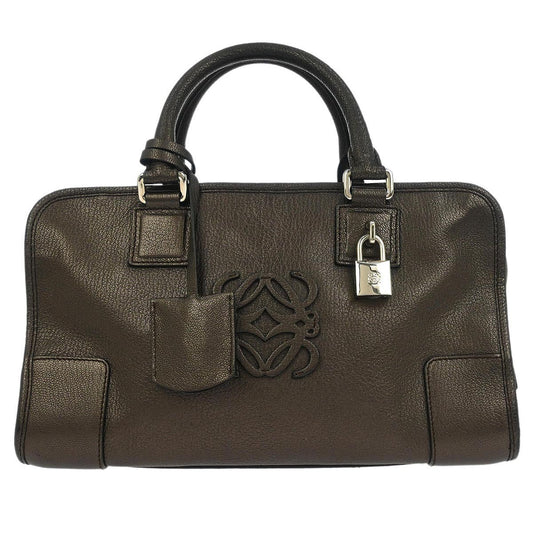 Loewe Amazona Bag Leather Brown Leather Handbag (Pre-Owned)