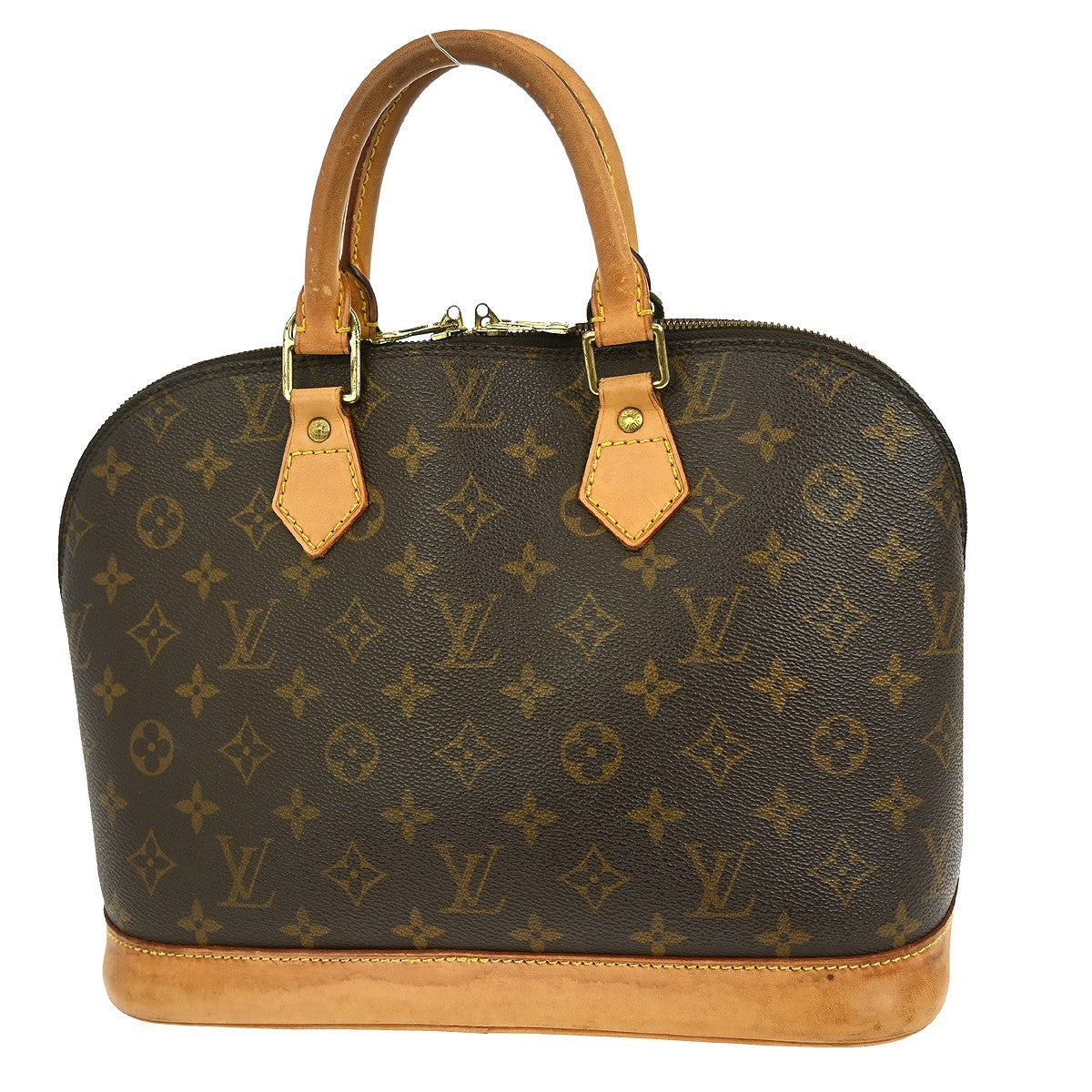 Louis Vuitton Alma Handbag Monogram Canvas Brown Canvas Handbag (Pre-Owned)