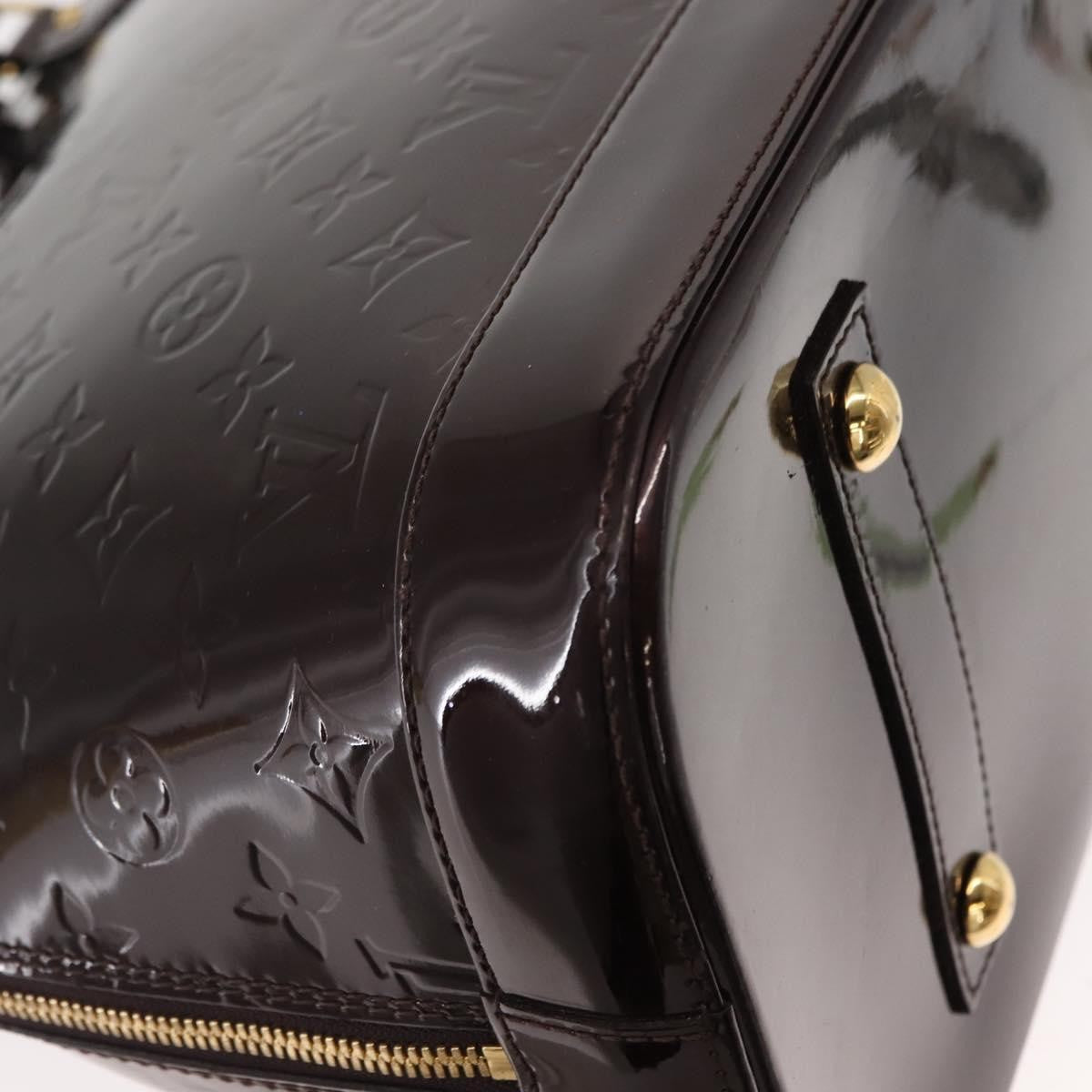 Louis Vuitton Alma Handbag Monogram Vernis Purple Patent_Leather Handbag (Pre-Owned)