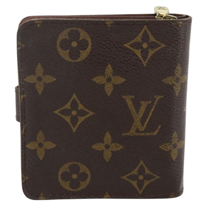 Louis Vuitton Compact Zippe Wallet Monogram Canvas Brown Canvas Wallets Accessory (Pre-Owned)