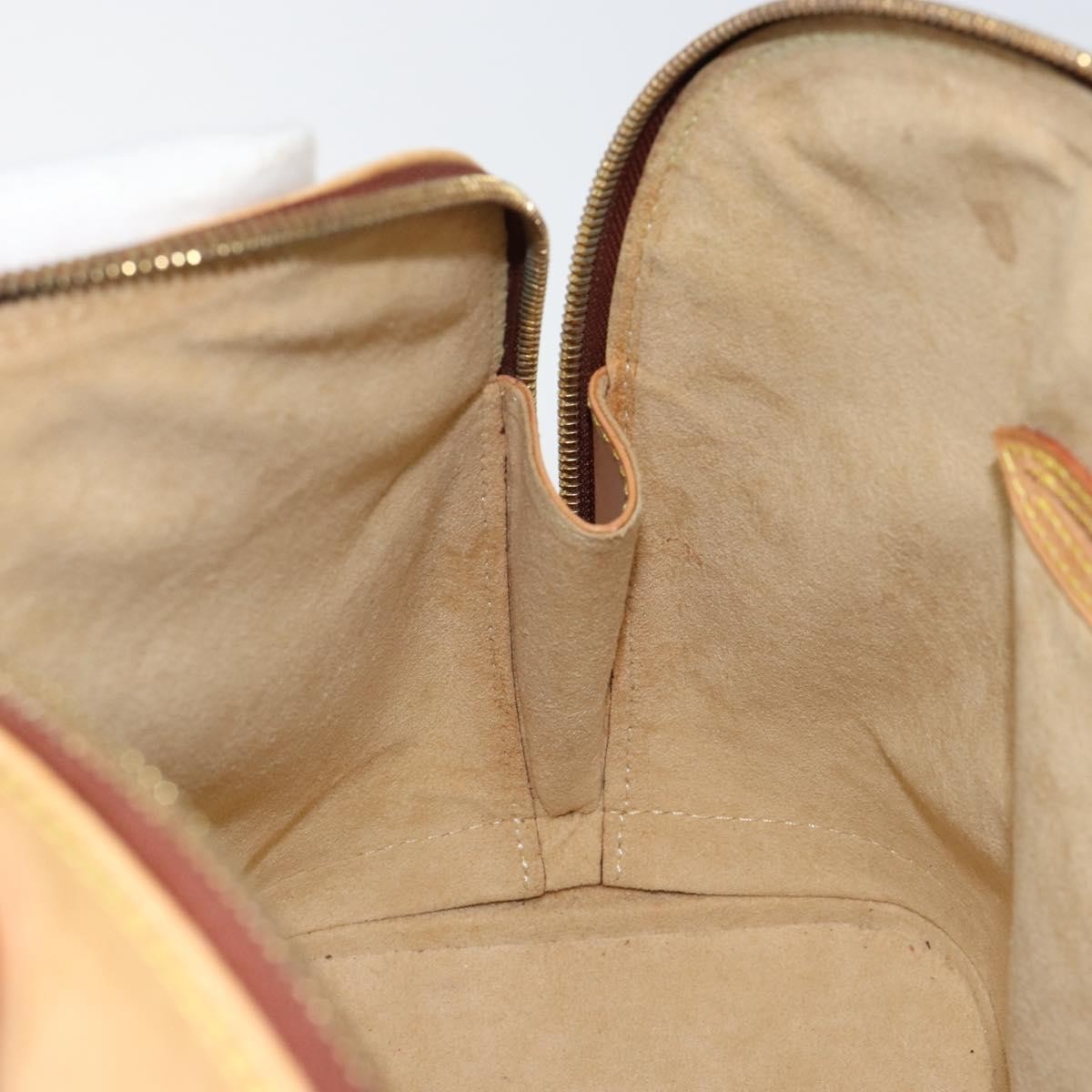 Louis Vuitton Alma Handbag Nomade Leather Beige Leather Handbag (Pre-Owned)