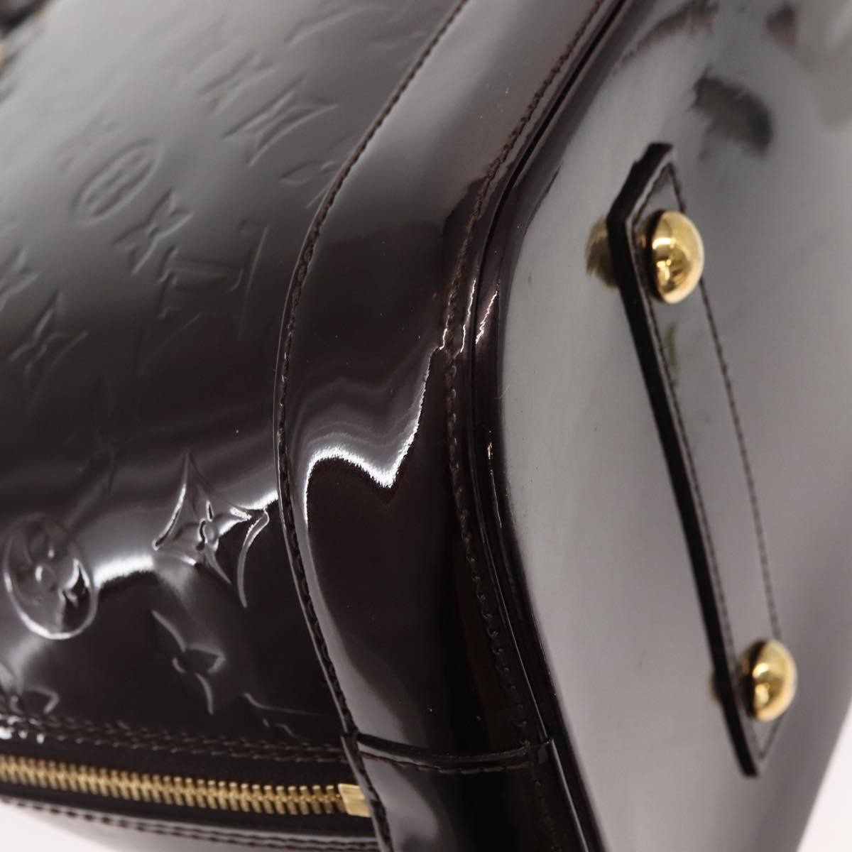 Louis Vuitton Alma Handbag Monogram Vernis Purple Patent_Leather Handbag (Pre-Owned)
