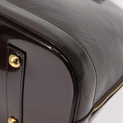 Louis Vuitton Alma Handbag Monogram Vernis Purple Patent_Leather Handbag (Pre-Owned)