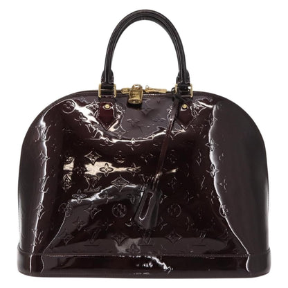 Louis Vuitton Alma Handbag Monogram Vernis Purple Patent_Leather Handbag (Pre-Owned)