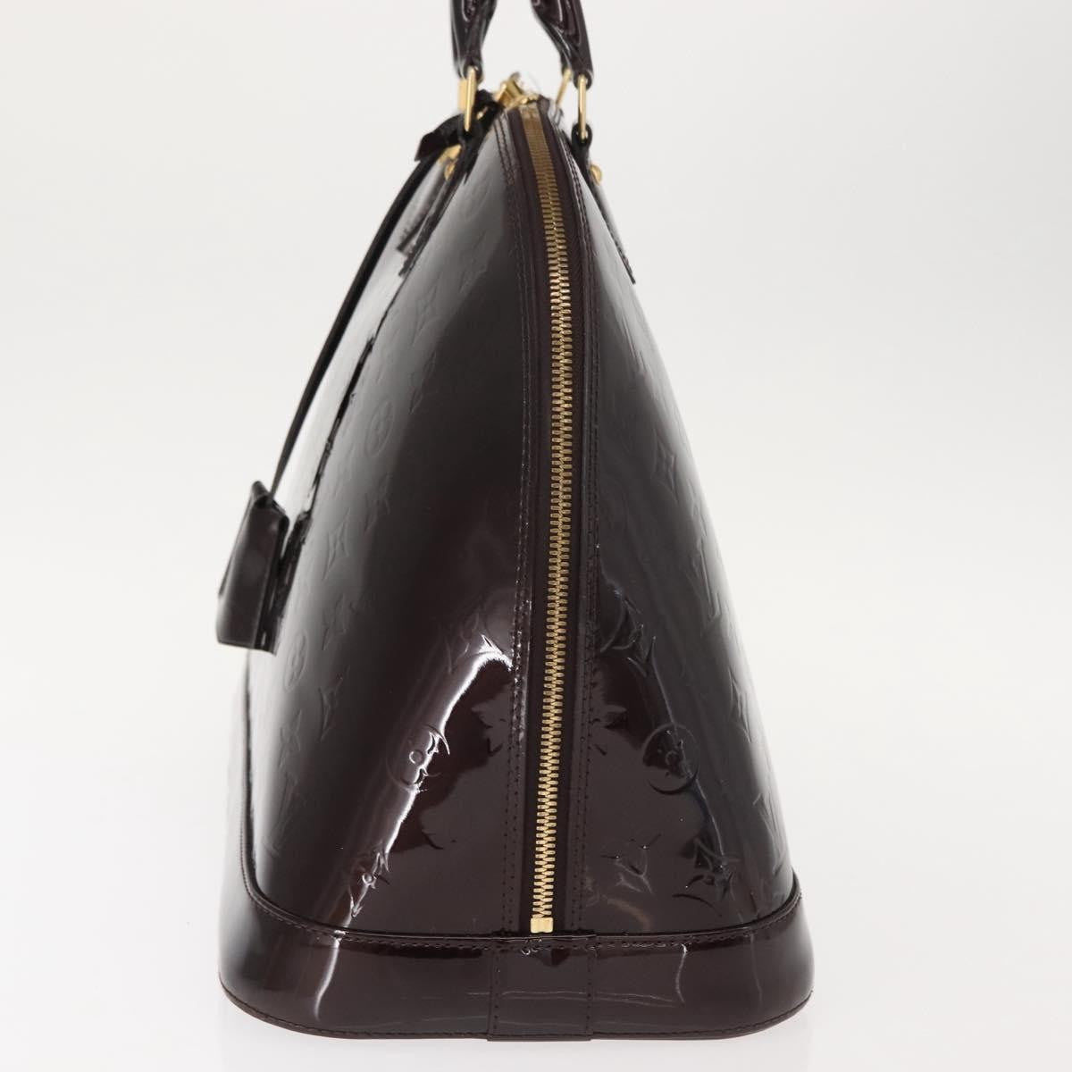 Louis Vuitton Alma Handbag Monogram Vernis Purple Patent_Leather Handbag (Pre-Owned)