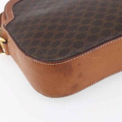 Celine Vintage Macadam Shoulder Bag Canvas And Leather Brown Canvas Shoulder Bag Bag (Pre-Owned)