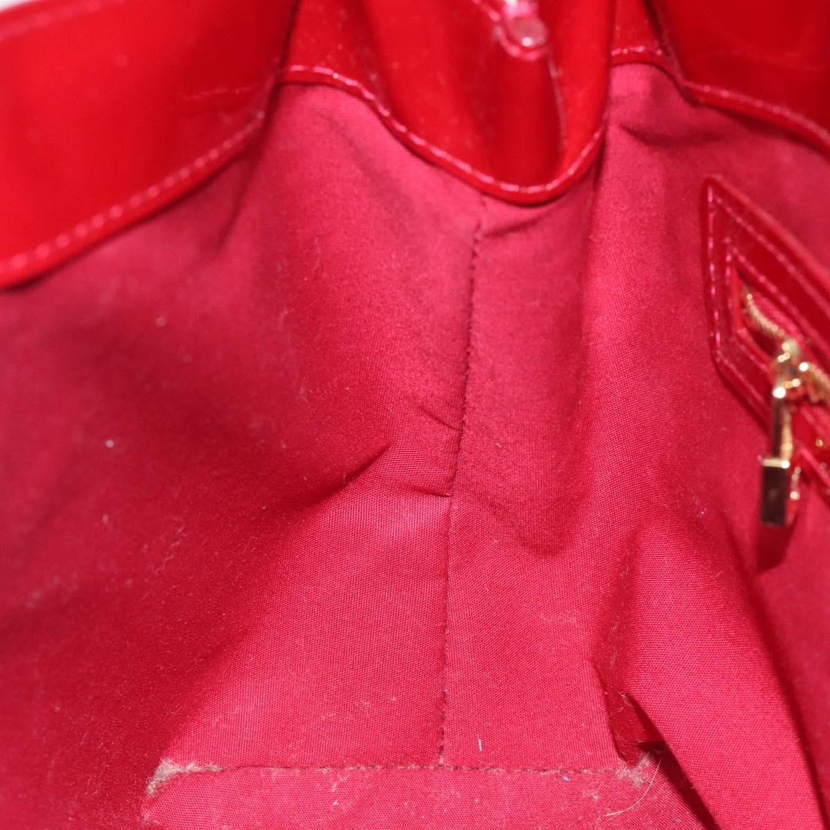 Louis Vuitton Wilshire Handbag Monogram Vernis Red Patent_Leather Handbag (Pre-Owned)