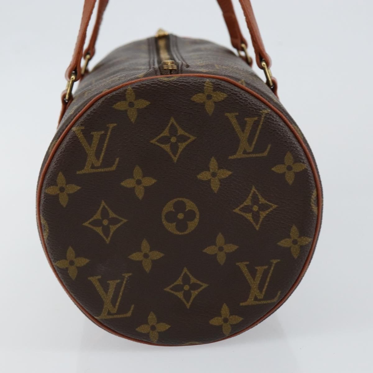 Louis Vuitton Papillon Handbag Monogram Canvas Brown Canvas Shoulder Bag Bag (Pre-Owned)