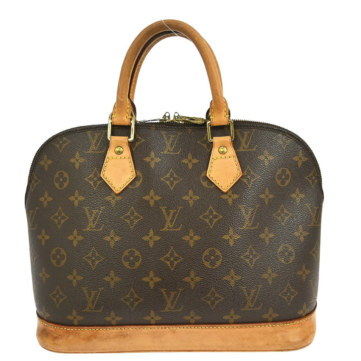 Louis Vuitton Alma Handbag Monogram Canvas Brown Canvas Handbag (Pre-Owned)