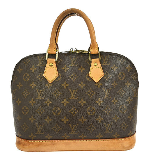 Louis Vuitton Alma Handbag Monogram Canvas Brown Canvas Handbag (Pre-Owned)