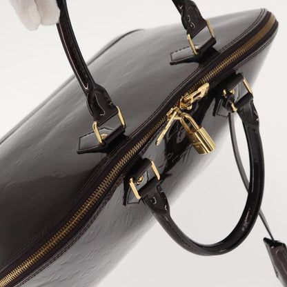 Louis Vuitton Alma Handbag Monogram Vernis Purple Patent_Leather Handbag (Pre-Owned)
