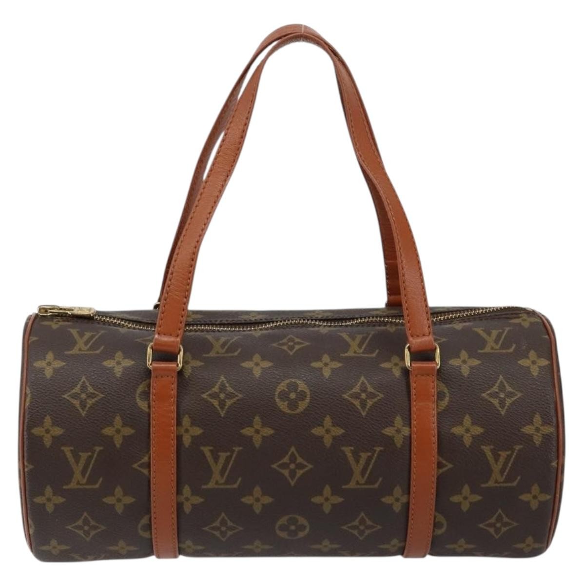 Louis Vuitton Papillon Handbag Monogram Canvas Brown Canvas Shoulder Bag Bag (Pre-Owned)