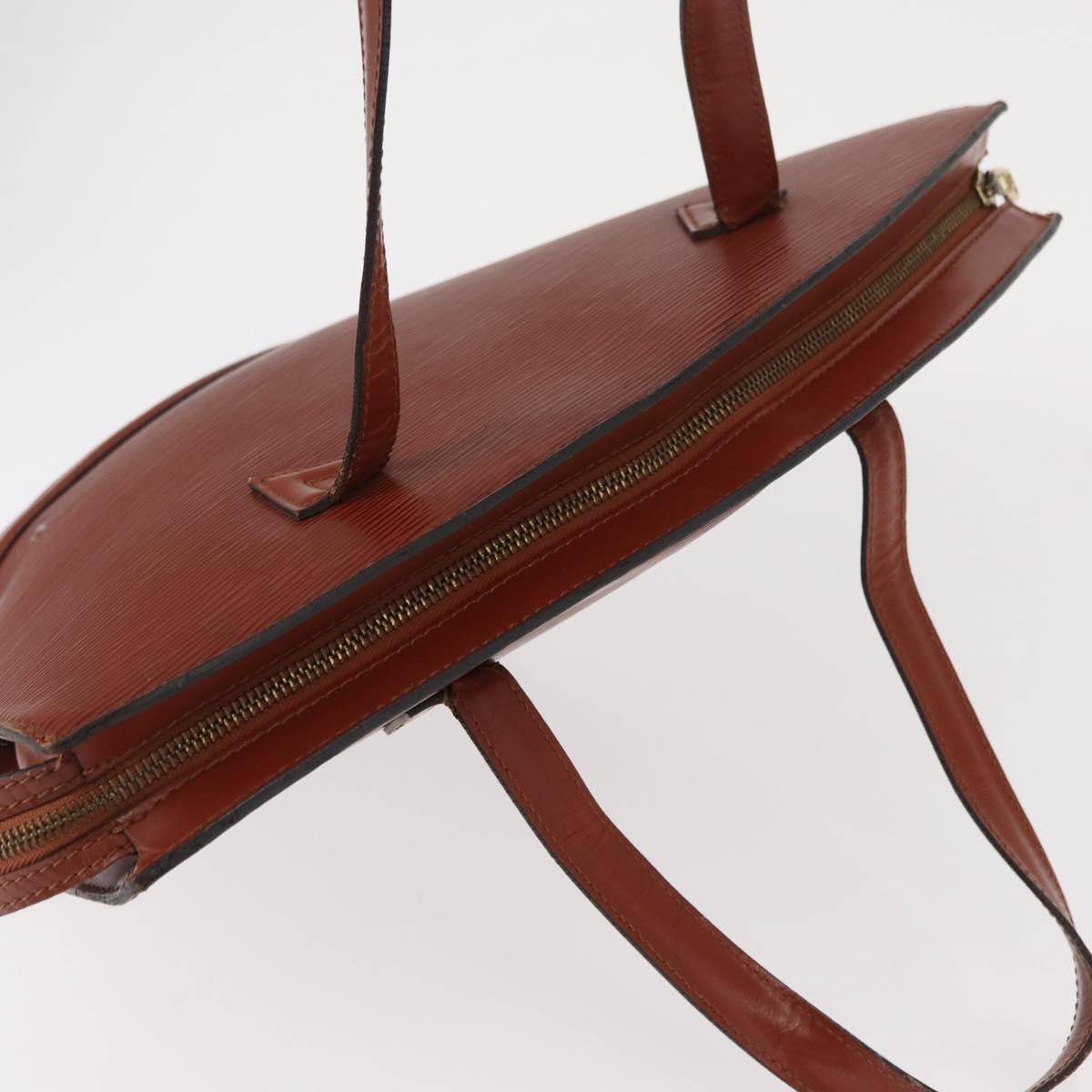 Louis Vuitton Saint Jacques Handbag Epi Leather Brown Leather Handbag (Pre-Owned)