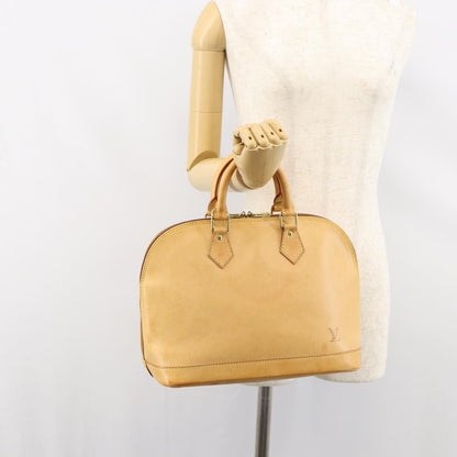 Louis Vuitton Alma Handbag Nomade Leather Beige Leather Handbag (Pre-Owned)