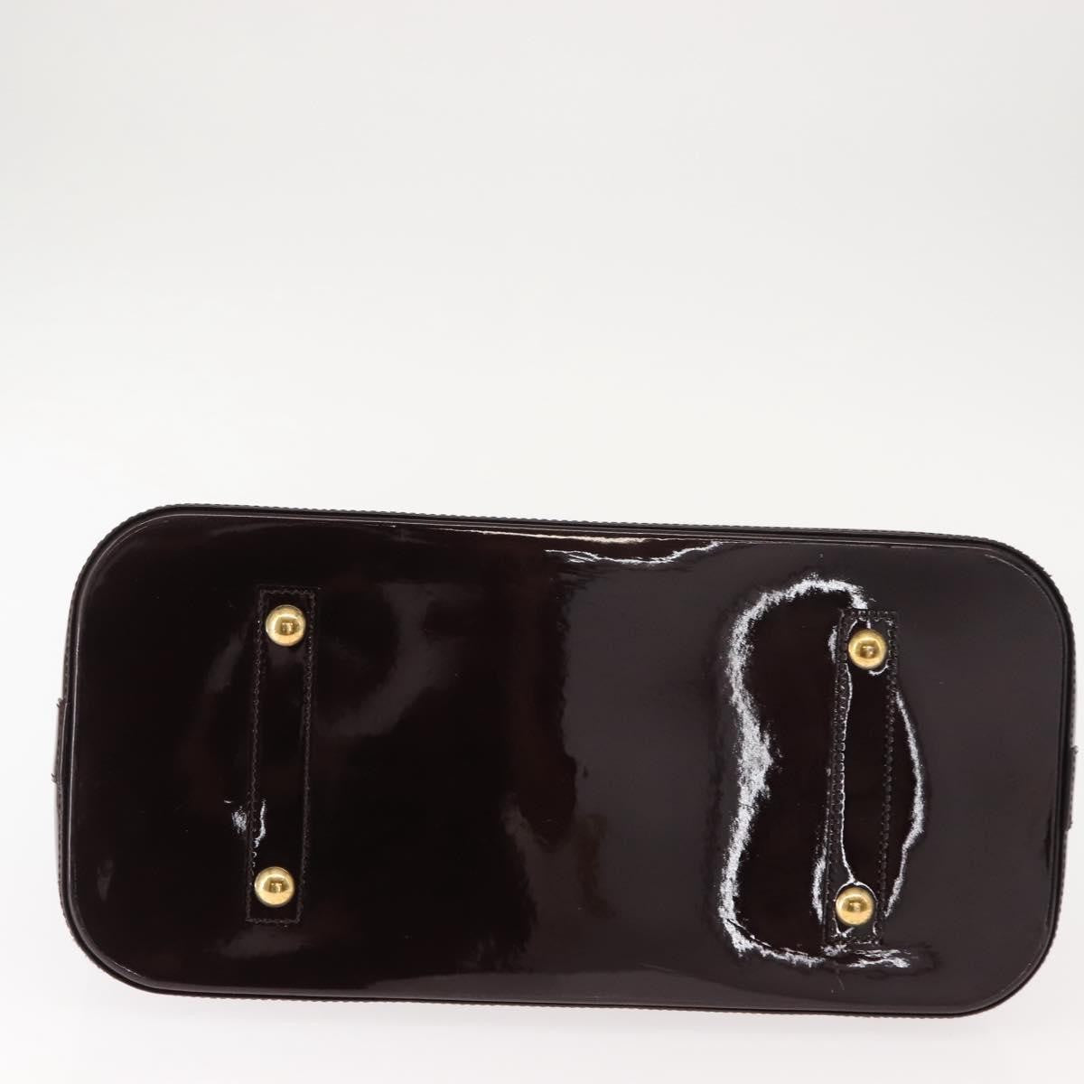 Louis Vuitton Alma Handbag Monogram Vernis Purple Patent_Leather Handbag (Pre-Owned)