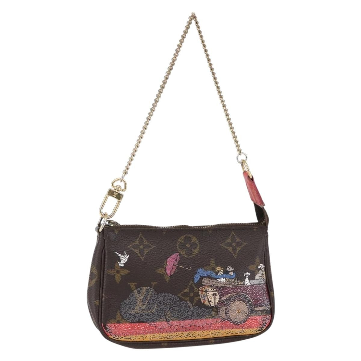 Louis Vuitton Pochette Accessoires Limited Edition Christmas Animation Monogram Canvas Brown Canvas Clutche & Pouche Bag (Pre-Owned)