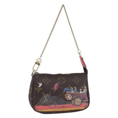 Louis Vuitton Pochette Accessoires Limited Edition Christmas Animation Monogram Canvas Brown Canvas Clutche & Pouche Bag (Pre-Owned)