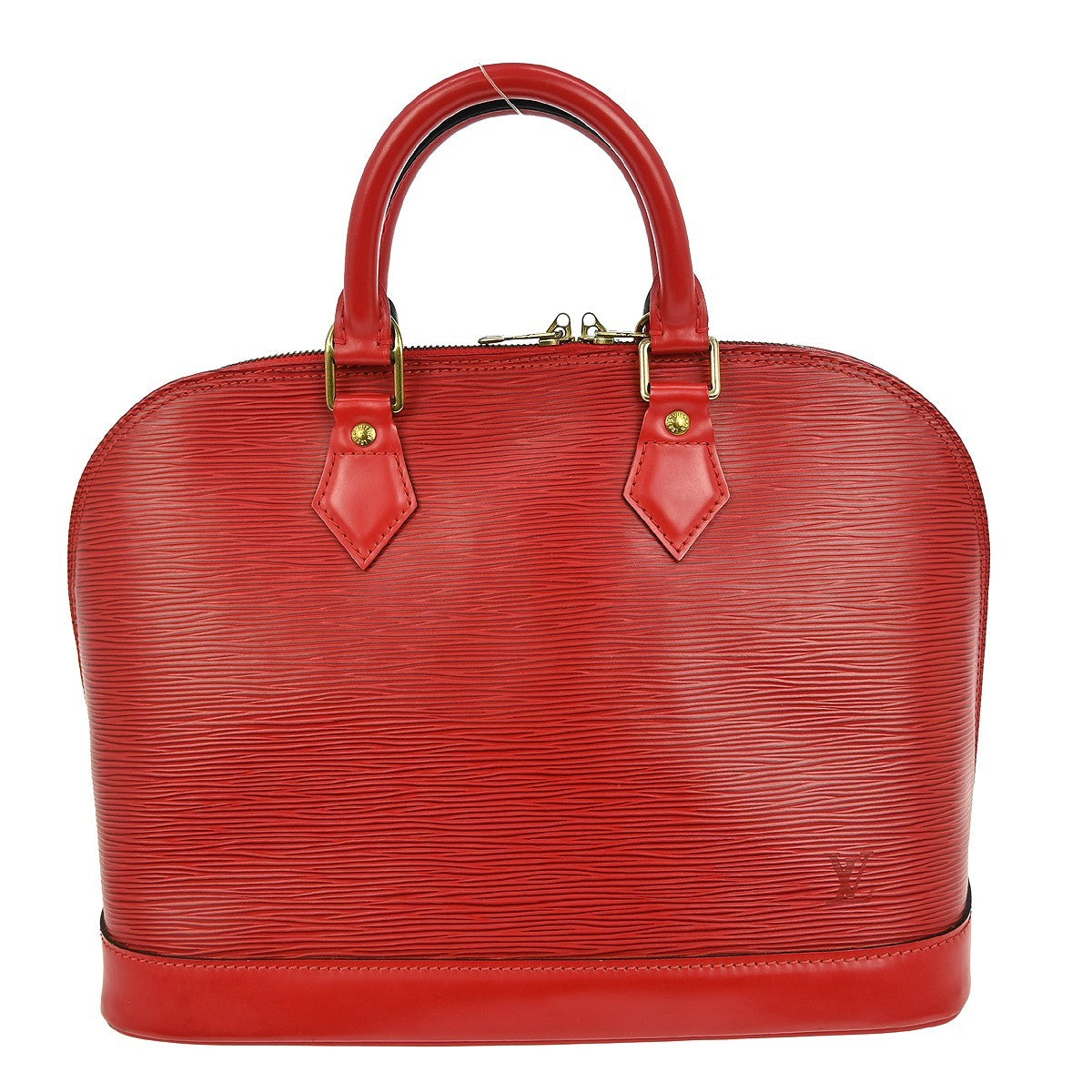Louis Vuitton Alma Handbag Epi Leather Red Leather Handbag (Pre-Owned)