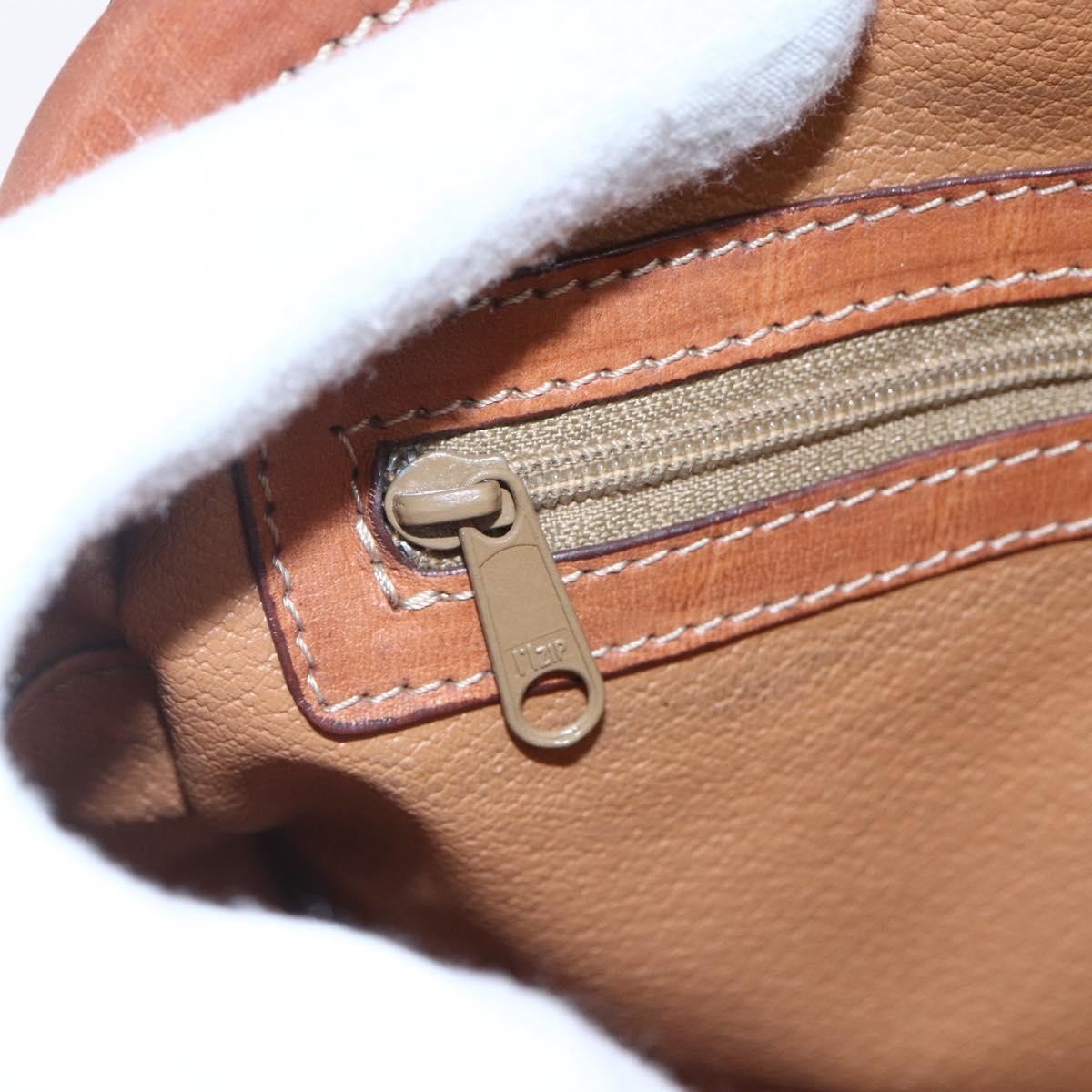 Celine Vintage Macadam Shoulder Bag Canvas And Leather Brown Canvas Shoulder Bag Bag (Pre-Owned)